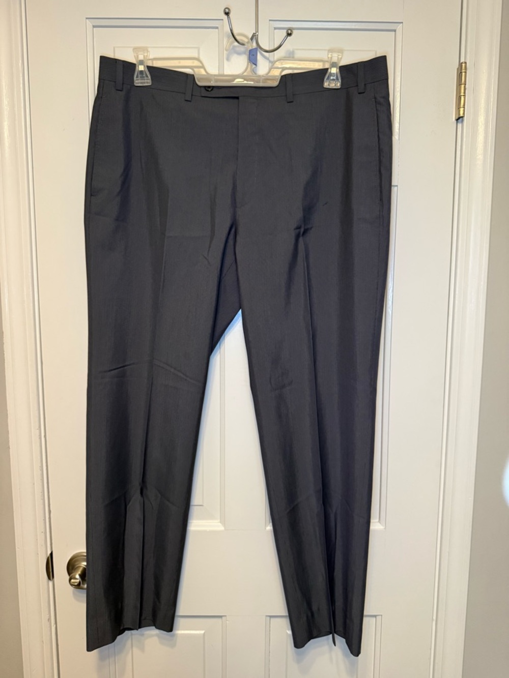 Calvin Klein Dark Charcoal Men's Dress Pants - Flat Front